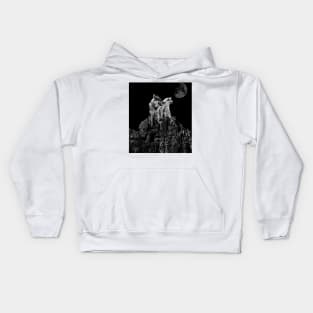 Wolf in the mountain Kids Hoodie